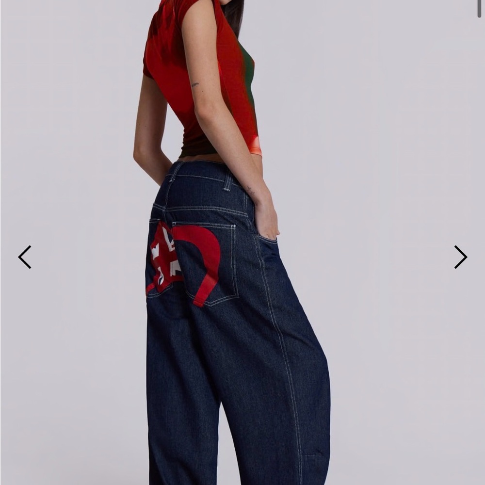 Jaded London Dark Blue Wide Leg colossus jeans